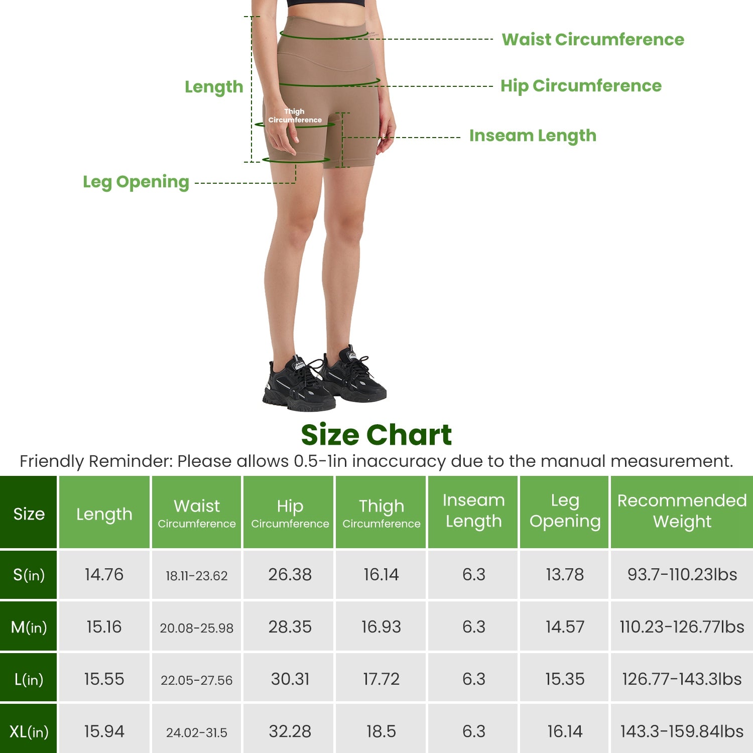 4 Sizes-5 Colors Option -- 1Pc Women's High Waist Biker Shorts Tummy Control Pants Athletic Leggings Spandex Booty Shorts With 6.3In Inseam No Front Seam For Workout Yoga Running Volleyball Dance - Image 2