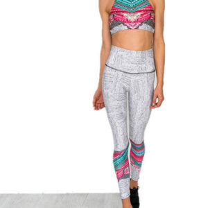 New Print High Waist Yoga Sports Set Slim Hip Sports Set Breathable Quick-drying Set