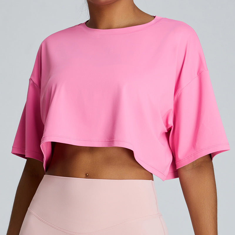 New Summer Breathable Quick-drying Yoga Clothes Women's Loose Running Leisure All-matching Workout Top - Image 6